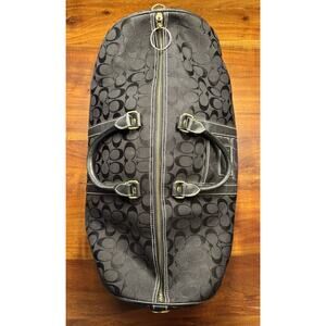 Coach Black Monogram Large Weekender Duffle Travel Bag - See Description